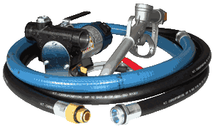 Battery Diesel Fuel Transfer Pump Kit hose nozzle