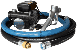 Fuel Transfer Pump Kit AC Motor, with hoses and nozzle